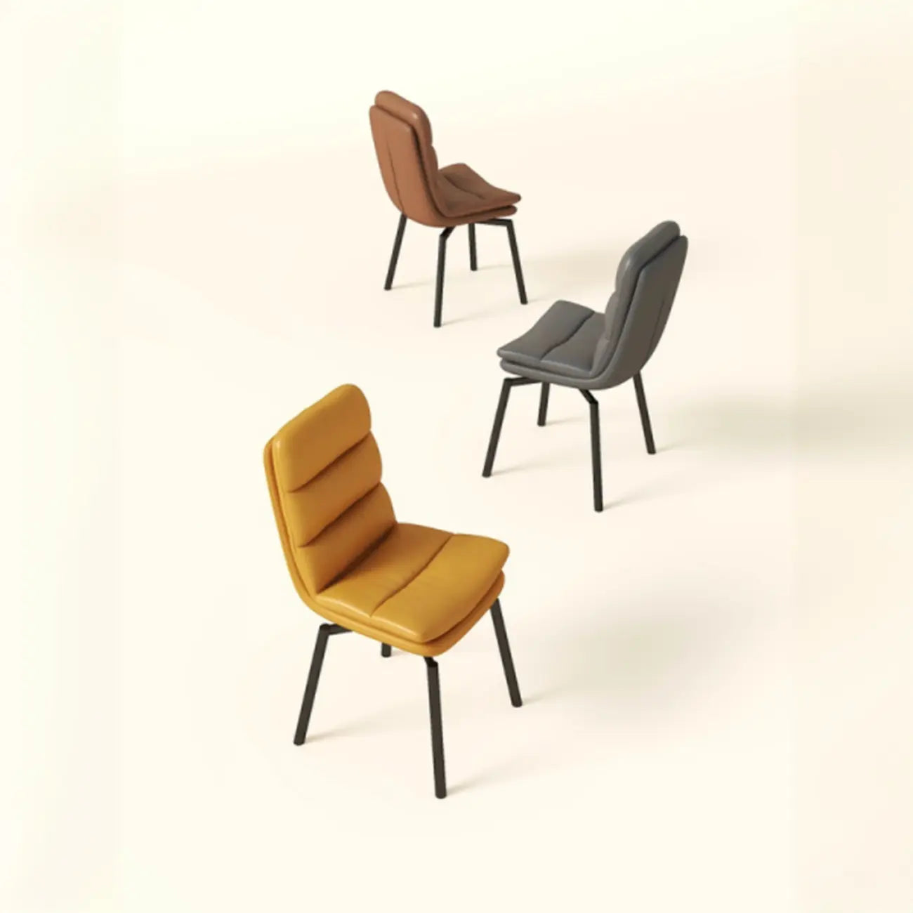 nuteesal Art Deco Faux Leather Swivel Dining Chair