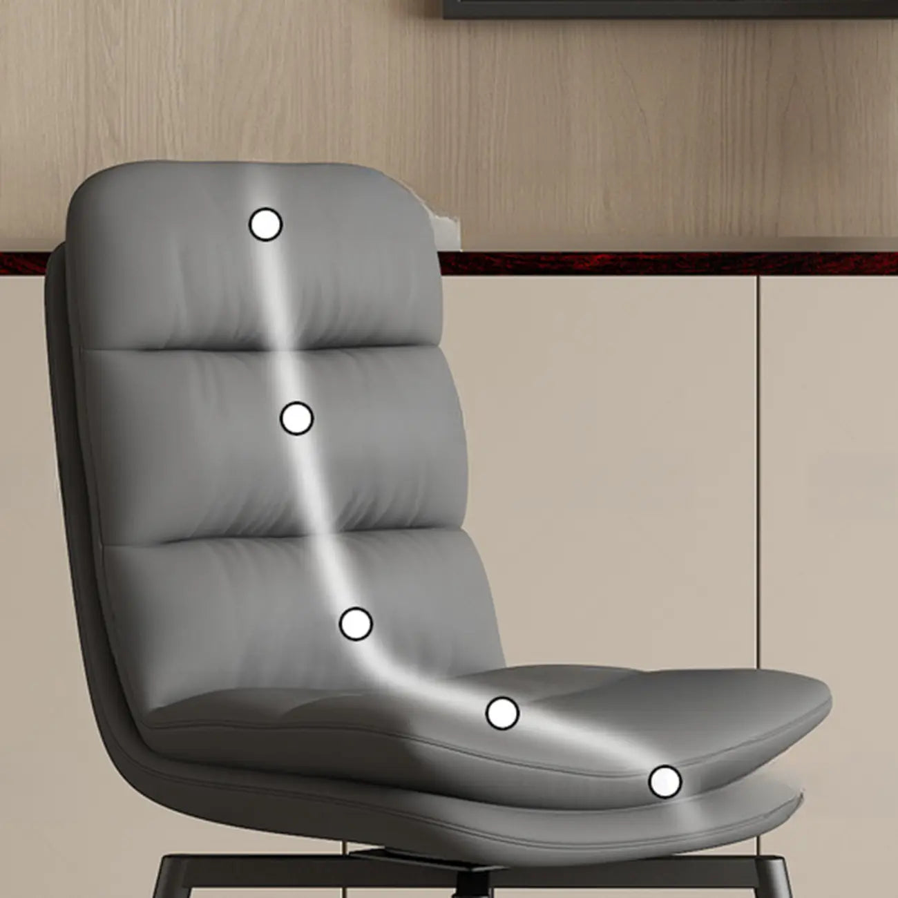 nuteesal Art Deco Faux Leather Swivel Dining Chair