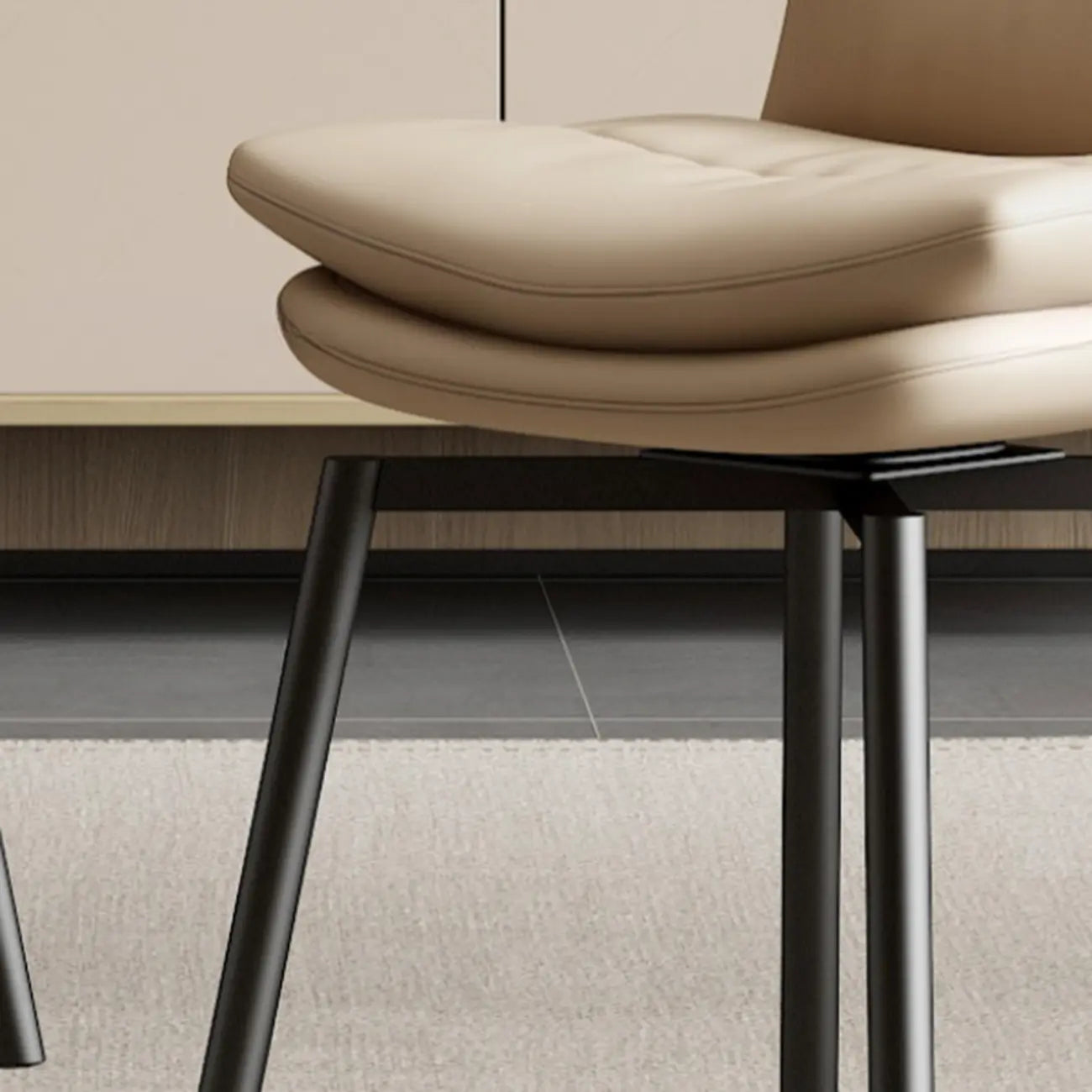 nuteesal Art Deco Faux Leather Swivel Dining Chair